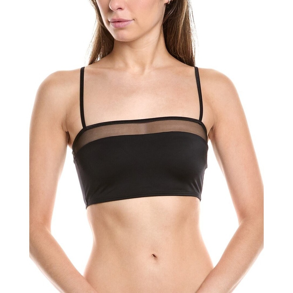 Else‎ Gigi Bralette EC-523B Black Medium Adjustable Sheer Mesh